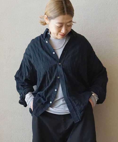 「JOURNAL STANDARD LUXE」 長袖シャツ FREE グリーン レディース