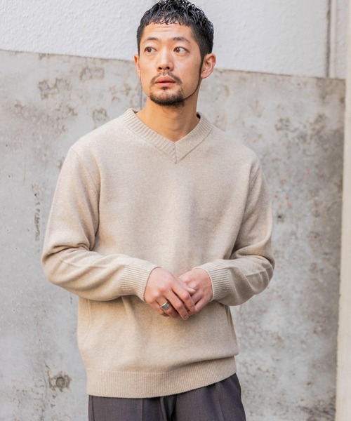 「URBAN RESEARCH ROSSO MEN」 Vネックニット MEDIUM ネイビー メンズ_画像3