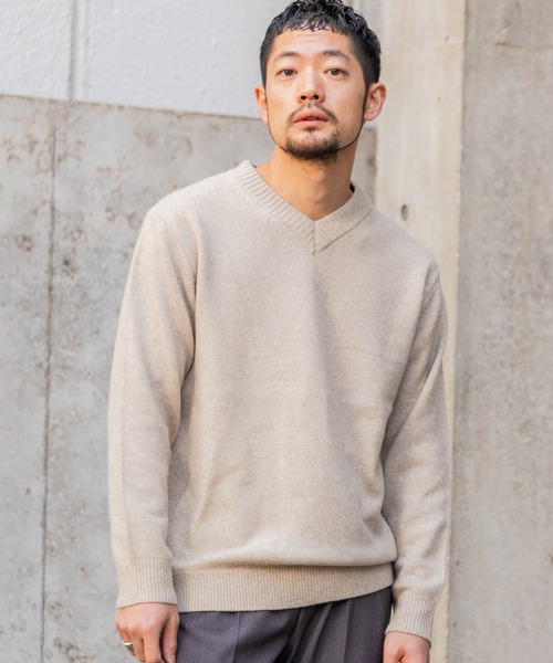 「URBAN RESEARCH ROSSO MEN」 Vネックニット MEDIUM ネイビー メンズ_画像4