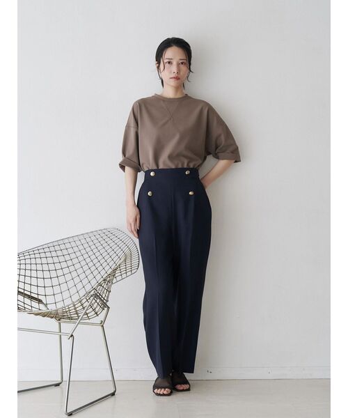 TONAL（トーナル） ブラウス シャツ 半袖 Vガゼットブラウス