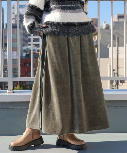 niko and…（ニコアンド） ロングスカート FREE ベージュ レディース