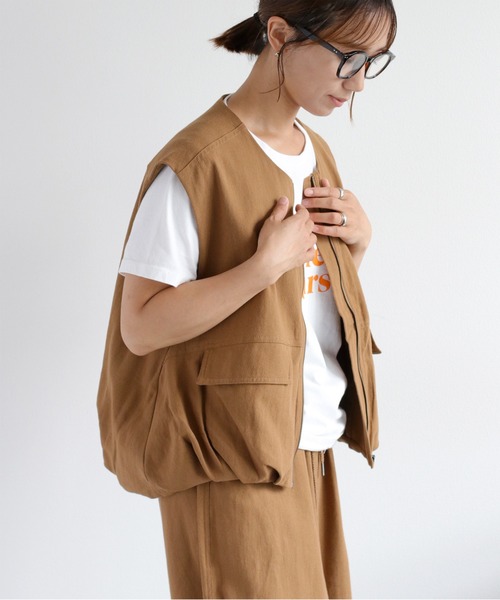 今だけ！【超SALE！】CLAMP 新品カウレザージップアップベスト cepo（セポ） ベスト ジレ 「セットアップ対応」カルゼスソバルーン