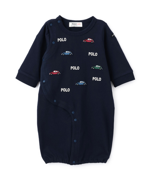 ベビー服 ロンパース 「POLO BCS」モチーフ刺繍長袖2WAYオール | petit main