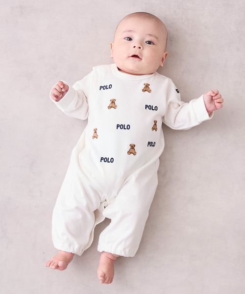 ベビー服 ロンパース 「POLO BCS」モチーフ刺繍長袖2WAYオール | petit main | 04
