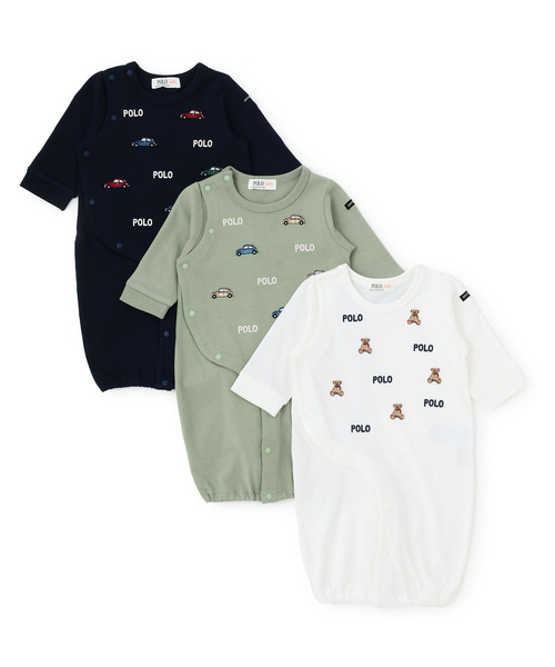 ベビー服 ロンパース 「POLO BCS」モチーフ刺繍長袖2WAYオール | petit main | 15