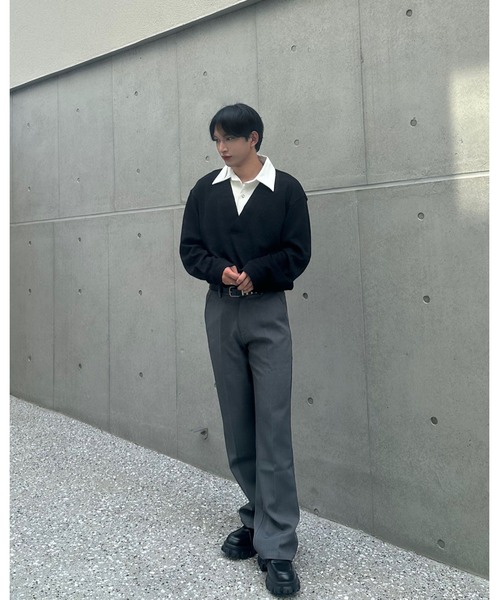 Otte パンツ センタープレスセミフレアスラックス メンズ レディース