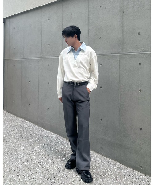 Otte パンツ センタープレスセミフレアスラックス メンズ レディース