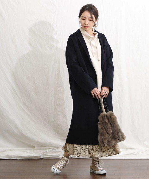 「Gready Brilliant」 「AuieF」コート 38 ダークネイビー レディース_画像2