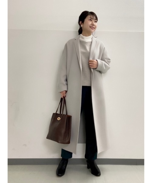 「Gready Brilliant」 「AuieF」コート 38 ダークネイビー レディース_画像3