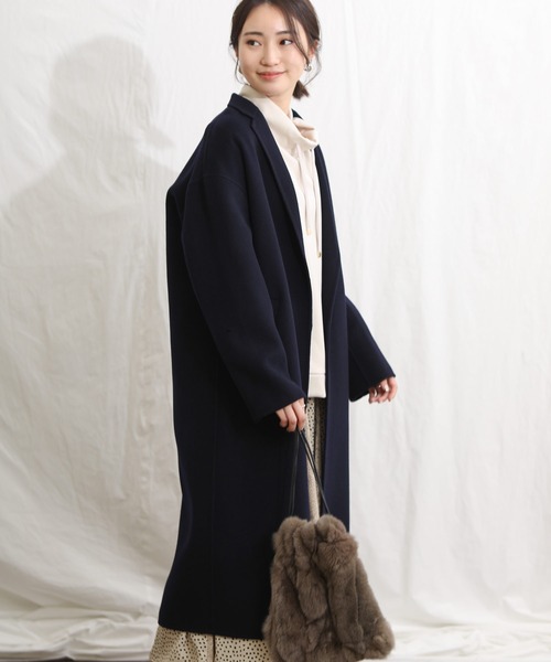 「Gready Brilliant」 「AuieF」コート 38 ダークネイビー レディース_画像8