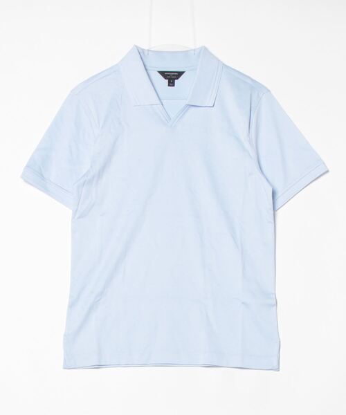 「BANANA REPUBLIC FACTORY STORE」 半袖ポロシャツ S インディゴブルー メンズ_画像4