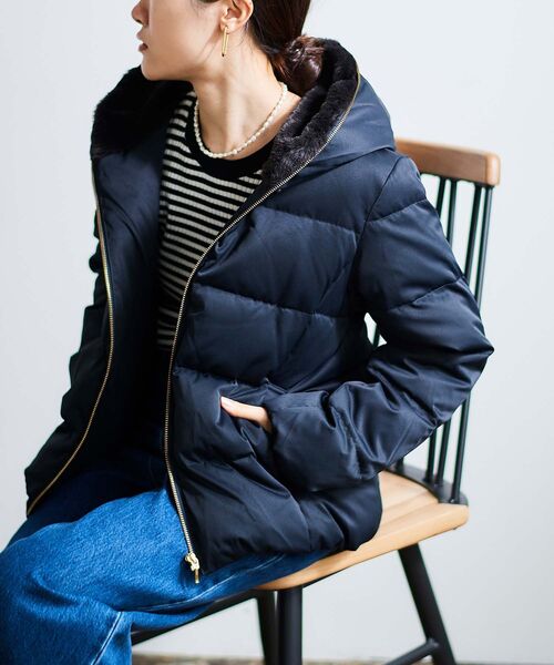 le.cour blanc　ダウンジャケット　ショートダウン　ベージュ le.cour blancダウンジャケットショートダウンベージュ