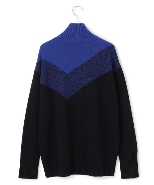 完売　ICB Soft Wool Cashmere ハイネックニット カシミヤ ソフトカシミヤミックス インターシャ ハイネックニット / ICB