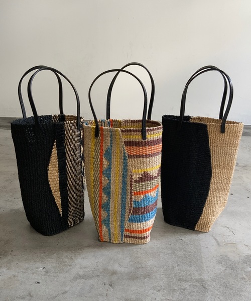「COMMON WARE」 かごバッグ FREE ホワイト×ブラック レディース_画像9
