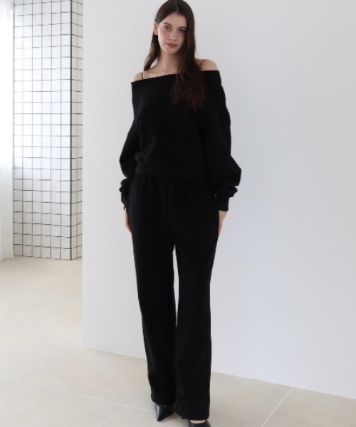 Celon オフショルダースウェット　セットアップ celon トレーナー スウェット off shoulder sweat set up レディース