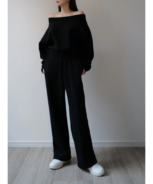 celon トレーナー スウェット off shoulder sweat set up レディース