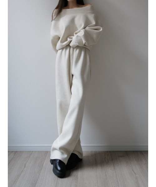 celon トレーナー スウェット off shoulder sweat set up レディース
