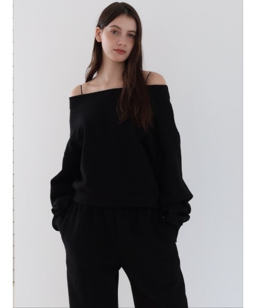 celon トレーナー スウェット off shoulder sweat set up レディース
