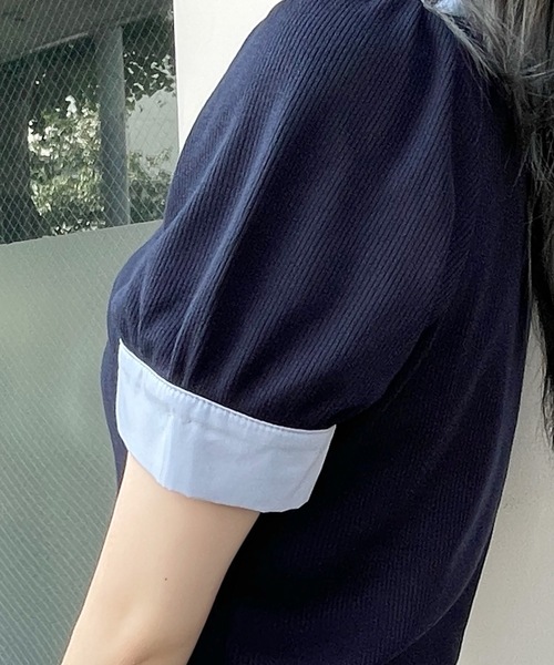 「abc une face」 半袖カットソー FREE ブラック レディース_画像9