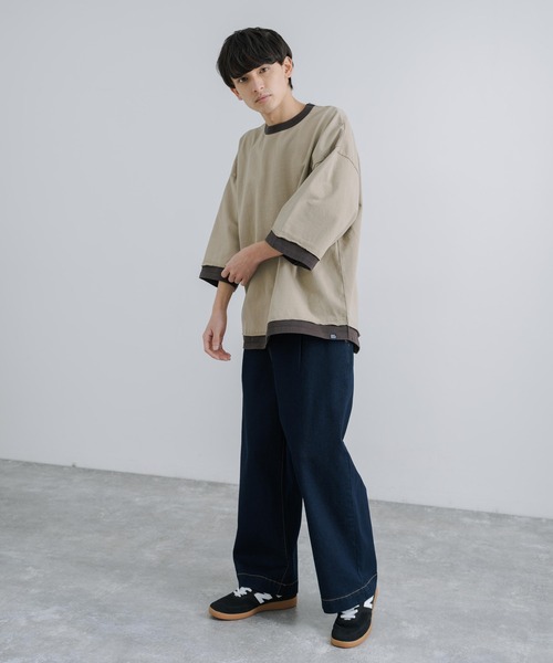 「KRIFF MAYER」 7分袖Tシャツ X-LARGE チャコール メンズ_画像7