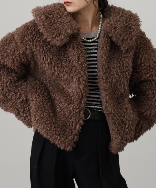 OMNES（オムネス） コート アウター プードル衿付きファージャケット