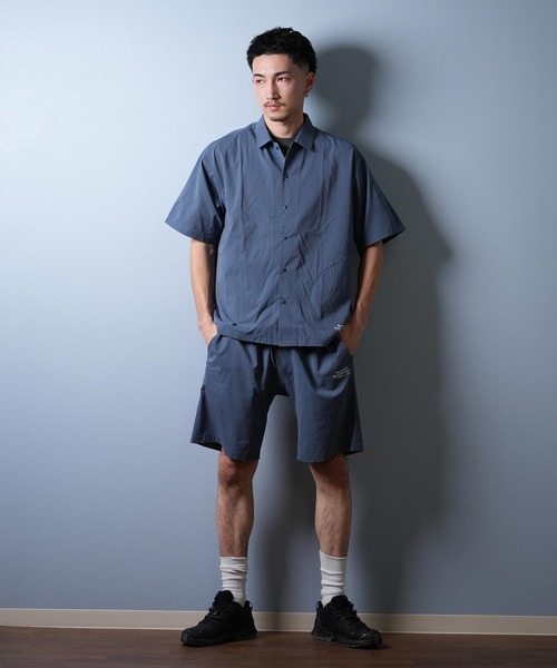 「ムラサキスポーツ」 「DEAR LAUREL」半袖シャツ M ブルーグレー メンズ_画像6