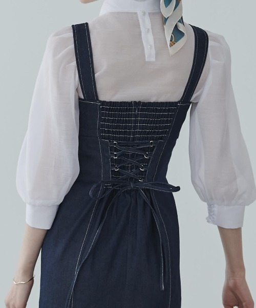 「AND COUTURE」 ノースリーブワンピース MEDIUM ブラック レディース_画像7