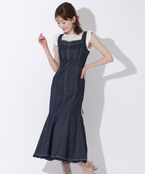 「AND COUTURE」 ノースリーブワンピース MEDIUM ブラック レディース_画像8