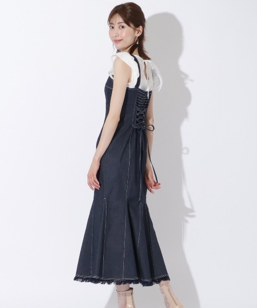 「AND COUTURE」 ノースリーブワンピース MEDIUM ブラック レディース_画像9