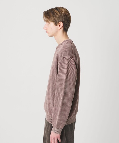 ビューティー＆ユース ユナイテッドアローズ（BEAUTY&YOUTH）/アシッドウォッシュ コットン クルーネック ニット 手洗い可能 BEAUTY＆YOUTH UNITED ARROWS セーター ニット アシッドウォッシュ