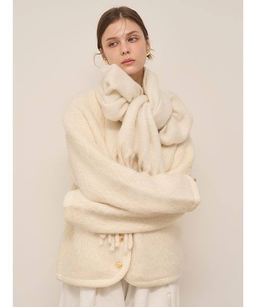 SNIDEL（スナイデル） マフラー ストール ブローチ付きマフラー