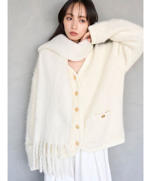 SNIDEL（スナイデル） マフラー ストール ブローチ付きマフラー