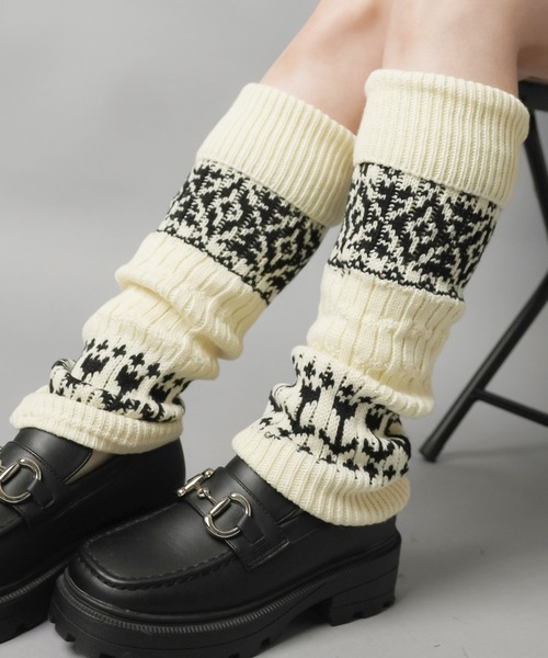 SPINNS（スピンズ） レッグウォーマー ノルディック柄レッグカバー