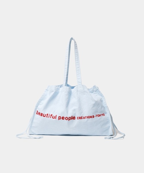 beautiful people ビニールトートバッグ beautiful people (ビューティフルピープル) clear emboss name tote