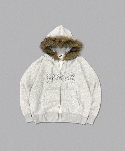 centimeter（センチメーター） パーカー Tribal logo fur zip hoodie