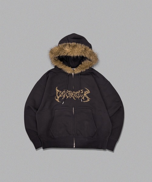 centimeter（センチメーター） パーカー Tribal logo fur zip hoodie