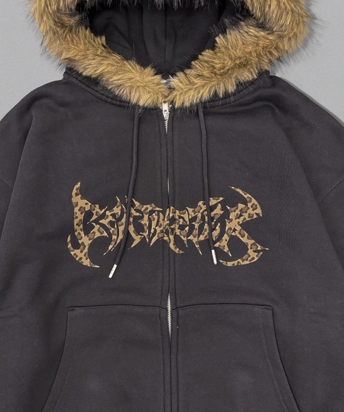 centimeter（センチメーター） パーカー Tribal logo fur zip hoodie