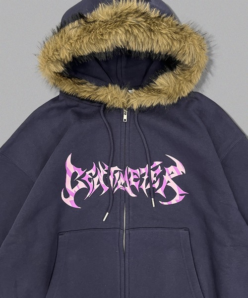 centimeter（センチメーター） パーカー Tribal logo fur zip hoodie