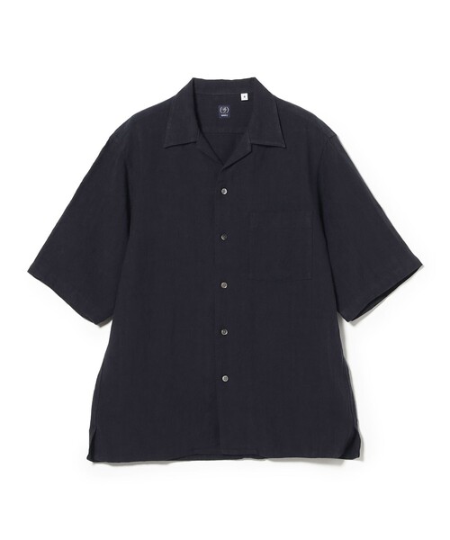 BEAMS F（ビームスF） シャツ 半袖 リネン オープンカラーシャツ