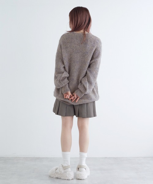 「w closet」 長袖ニット - ブラウン レディース_画像7