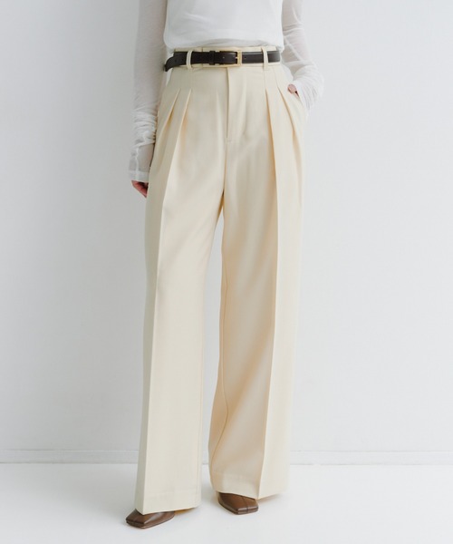 anuans（アニュアンス） スラックス パンツ ミッドウェイトツータック