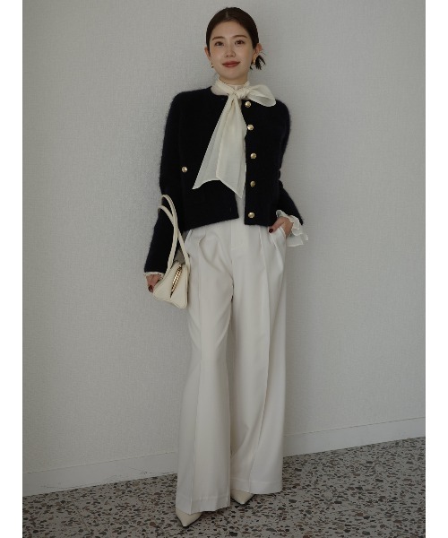 anuans（アニュアンス） スラックス パンツ ミッドウェイトツータック