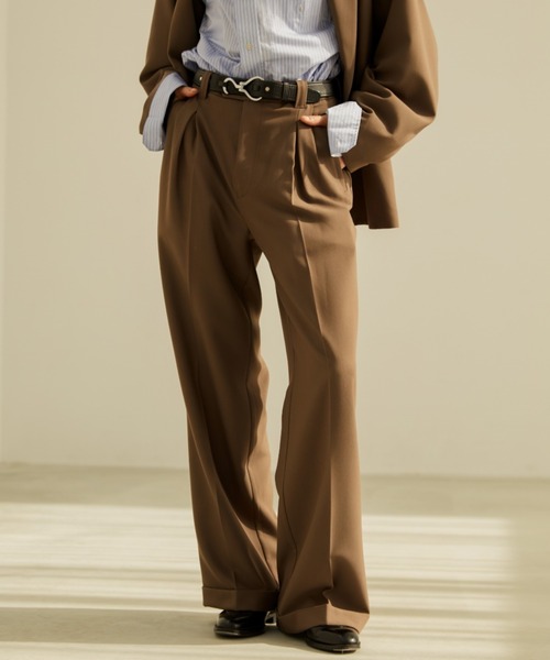 soerte スラックス 1 ブラウン メンズ : ZOZOTOWN Yahoo!店 - 通販