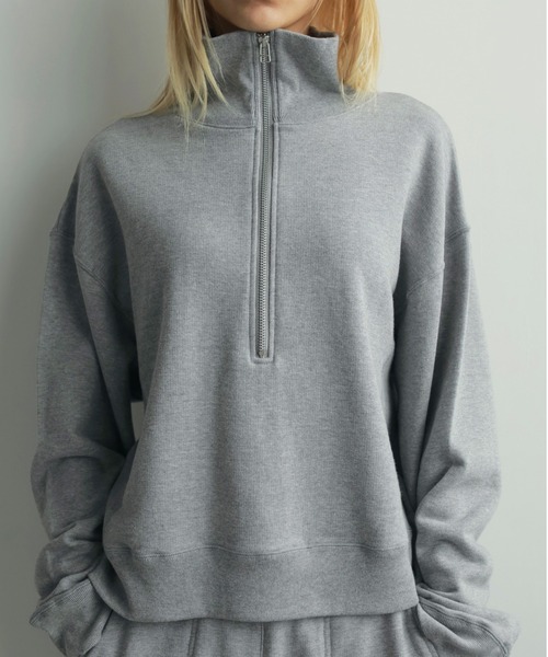 anuke（アンヌーク） tシャツ Half Zip Tops レディース : ZOZOTOWN