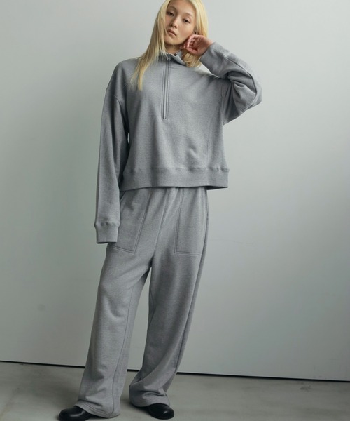 anuke（アンヌーク） tシャツ Half Zip Tops レディース : ZOZOTOWN