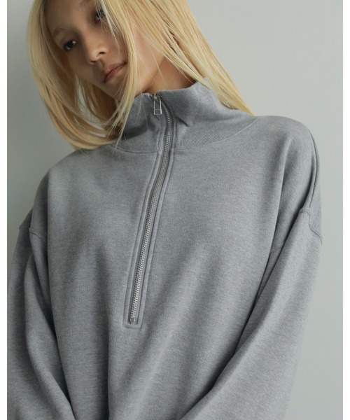 anuke（アンヌーク） tシャツ Half Zip Tops レディース : ZOZOTOWN