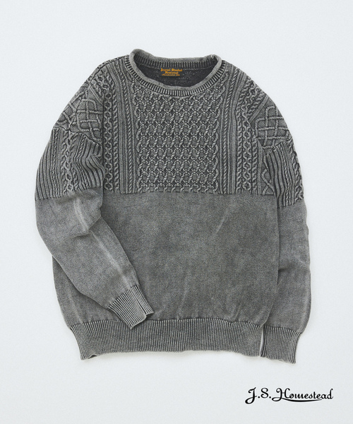 「JOURNAL STANDARD J.S HOMESTEAD」 長袖ニット MEDIUM ブラウン メンズ_画像3