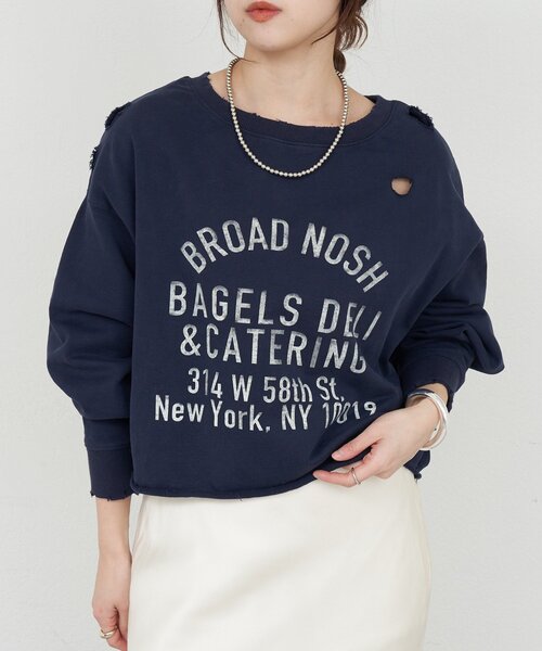 SHENERY（シーナリー） トレーナー スウェット ダメージロゴスウェット