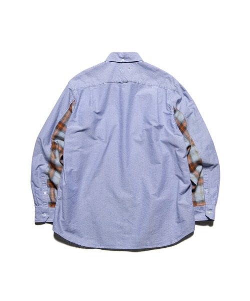 SOPHNET.（ソフネット） シャツ CHECK PANELED B.D SHIRT メンズ