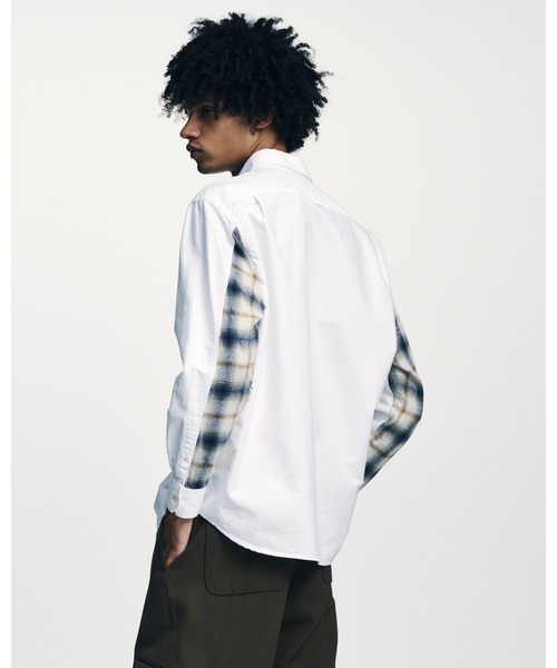SOPHNET.（ソフネット） シャツ CHECK PANELED B.D SHIRT メンズ